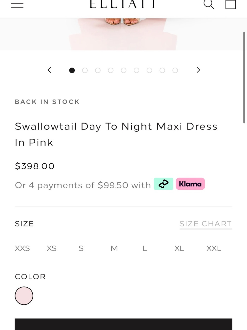 Elliatt Swallowtail Day to Night Maxi Dress in Pink - Picture 3 of 4